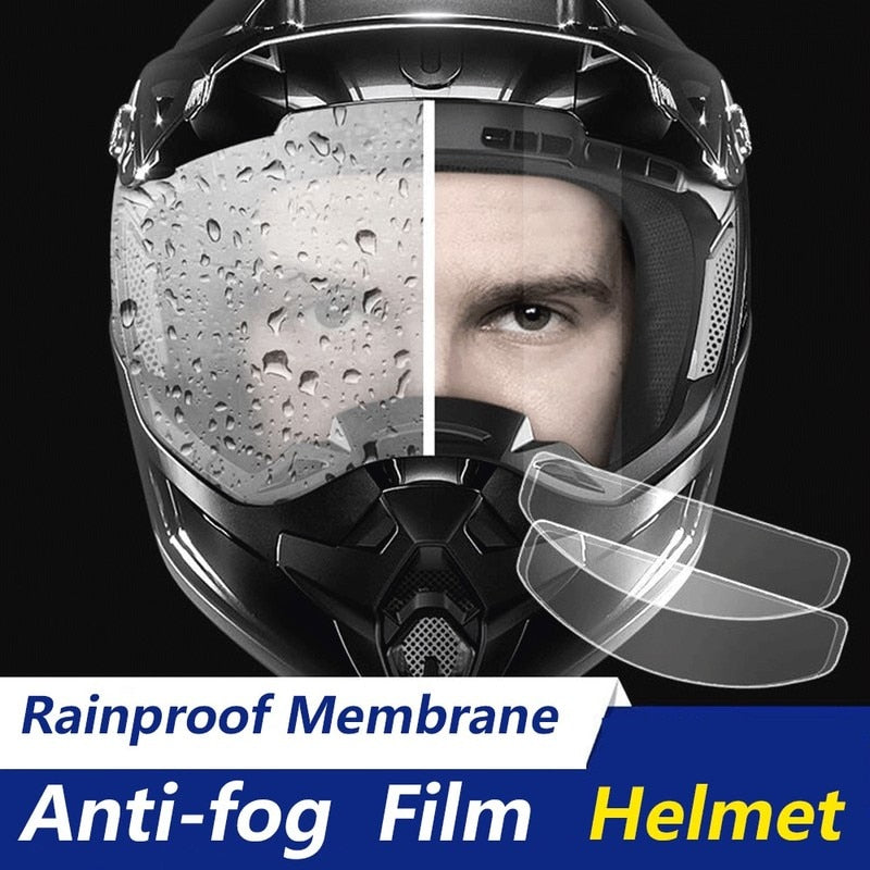 Universelle Motorradhelm-Antibeschlagfolie und Regenschutzfolie