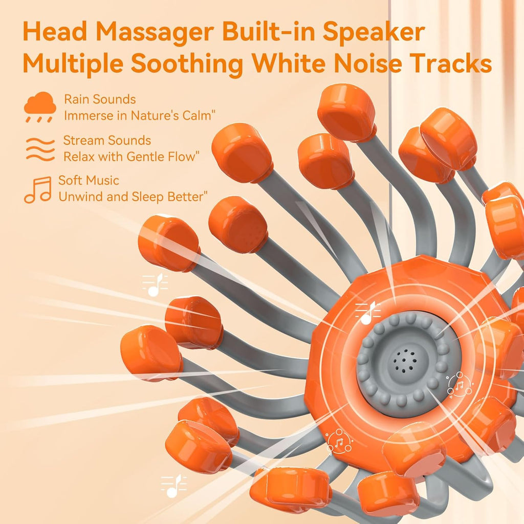 Scalp Head Massager Red Light Vibrator Octopus Scratcher For Relaxation Stress Migraine