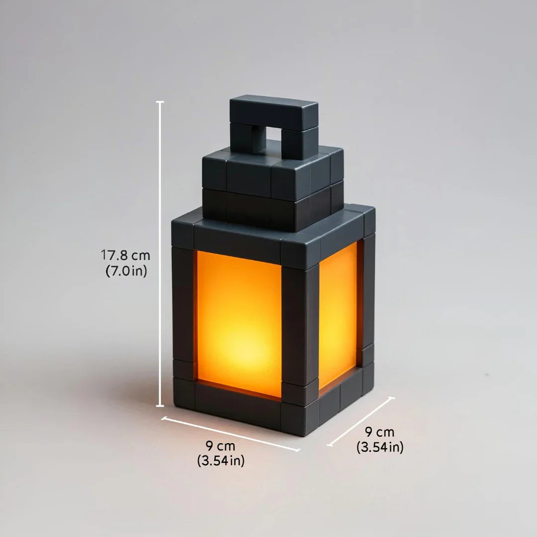 Pixel Style Lantern Light 16 Colors Remote Control USB Creative For Bedroom Decorative Atmosphere Light Night Light