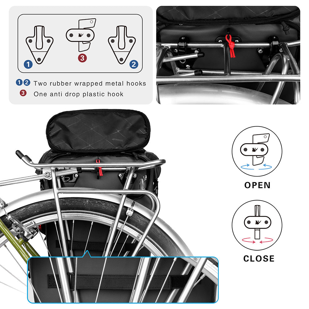 Rhinowalk Wasserdichte Fahrradtasche 20L