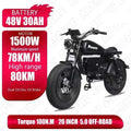 ZPW Schwarz HIMOTO Erwachsenes Elektrofahrrad 1500W Hochleistungsmotor 48V60Ah Batteriedämpfer Elektrofahrrad Urban Leisure Dickreifen E-Bike
