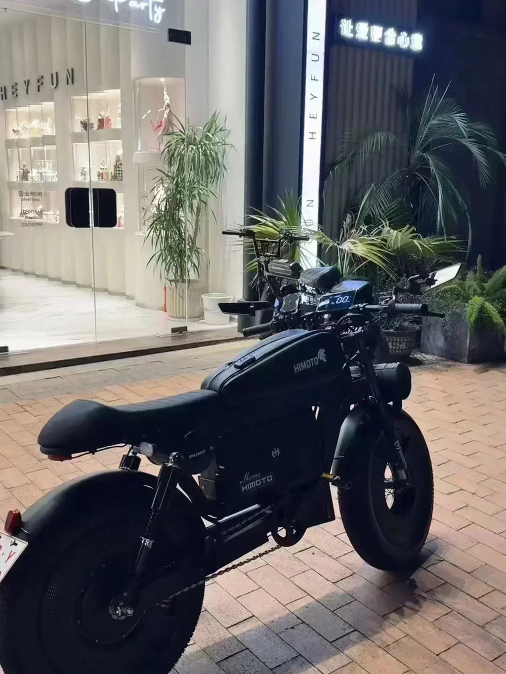 ZPW Schwarz HIMOTO Erwachsenes Elektrofahrrad 1500W Hochleistungsmotor 48V60Ah Batteriedämpfer Elektrofahrrad Urban Leisure Dickreifen E-Bike