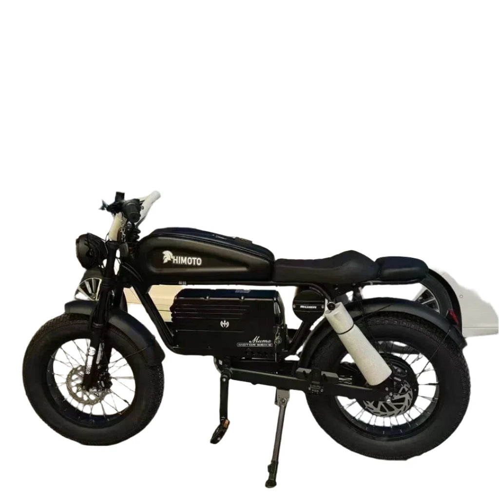 ZPW Schwarz HIMOTO Erwachsenes Elektrofahrrad 1500W Hochleistungsmotor 48V60Ah Batteriedämpfer Elektrofahrrad Urban Leisure Dickreifen E-Bike