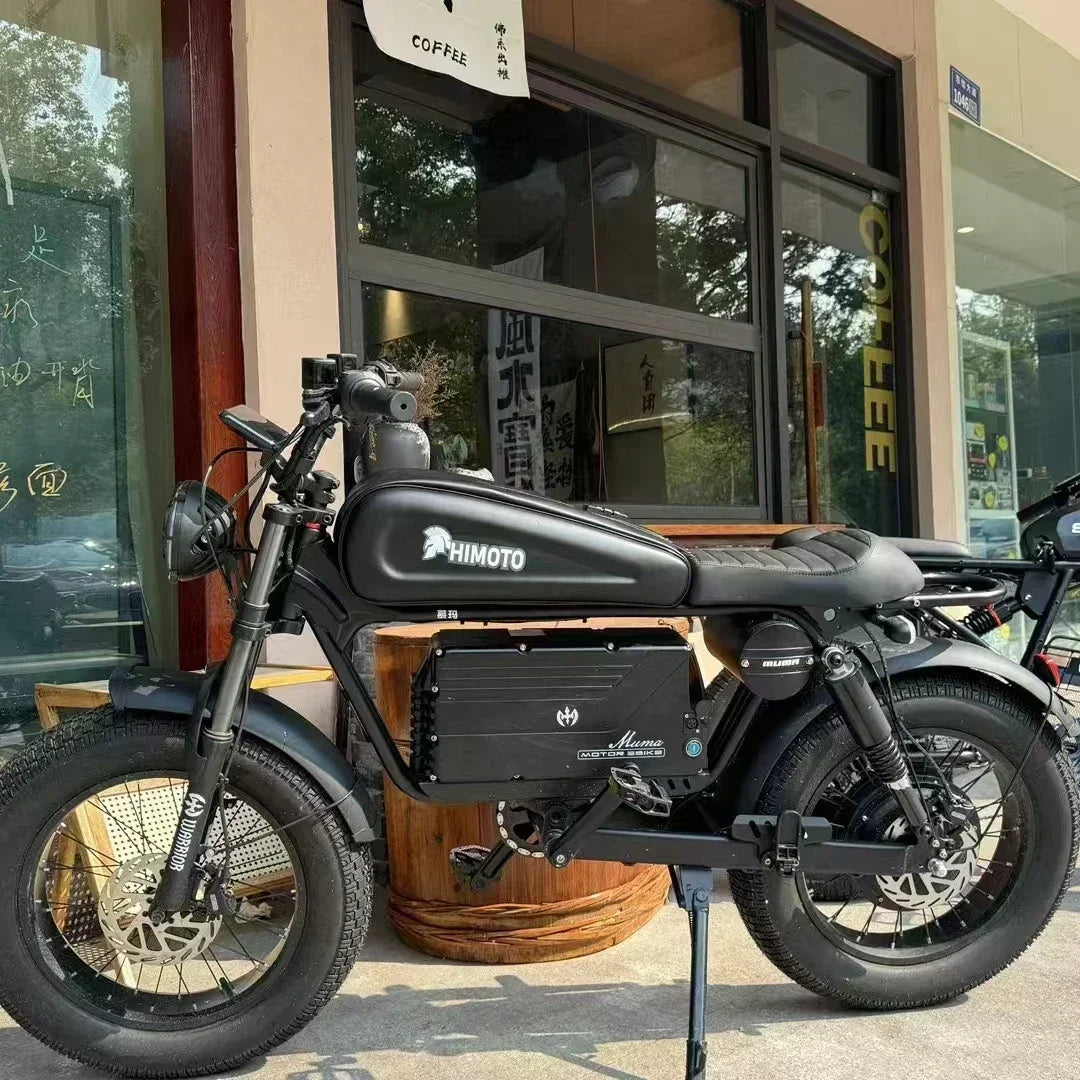 ZPW noir HIMOTO vélo électrique adulte 1500W moteur haute puissance 48v60ah batterie amortisseur vélo électrique loisirs urbains pneu épais vélo électrique