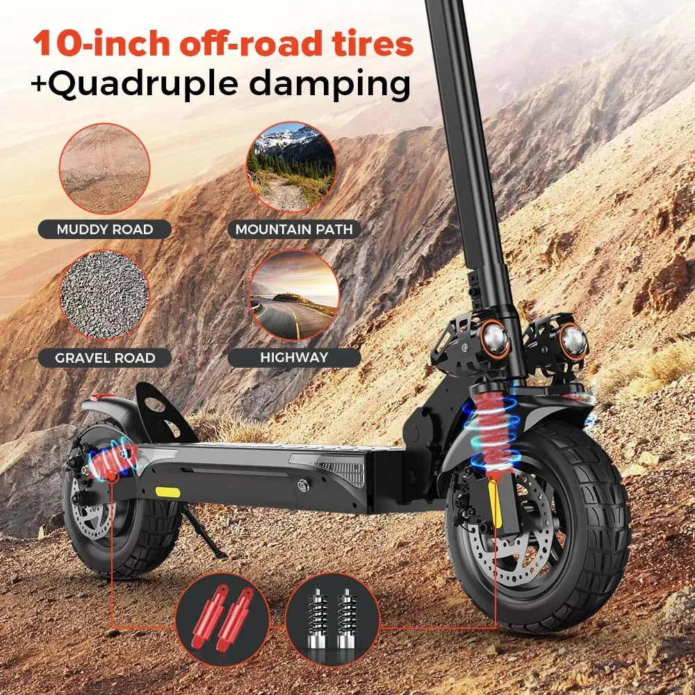 iScooter iX4 elektrisk skoter 800W Smart EScooter 48V 15Ah LCD-skärm 10 tums terränghjulsdäck hopfällbart