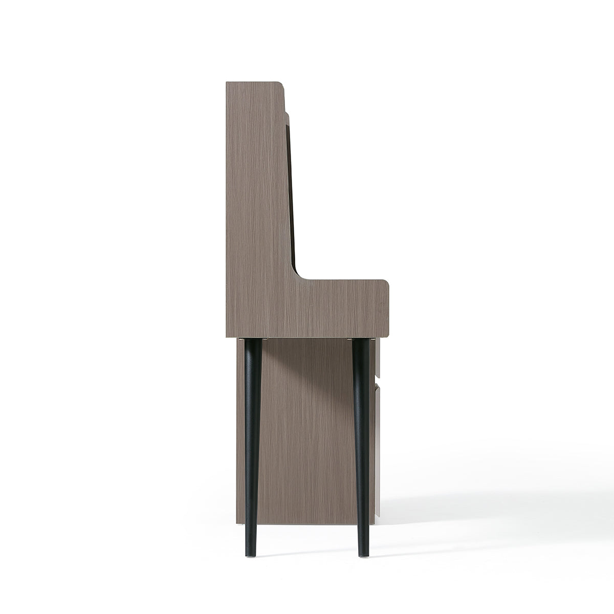 Cappuccino Taupe Makeup Table with Grey Stool Set