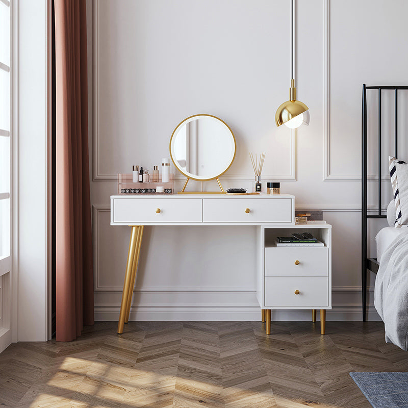 Luxury Makeup Table with Ivory Stool Set