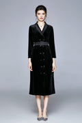 Seductive French Velvet Coat Dress